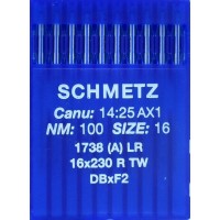 Schmetz Leather point needles Canu 14:25 16x230 DBxF2 Size 100/16